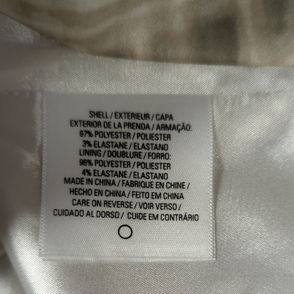NEW Tahari Animal Print Satin Sheath Dress Tan White 10 preppy Business casual - Picture 7 of 8